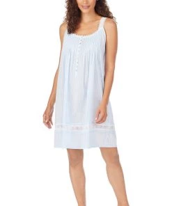 CHARLES KOMA AND SONS INC Sleepwear Collection DELICATE DOBBY STRIPED CHEMISE