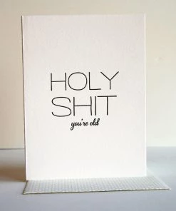 STEEL PETAL PRESS Gifts HOLY SHIT YOU'RE OLD CARD