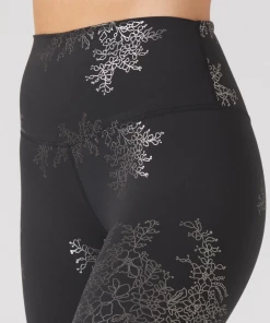 GLYDER GALLERY Athleisure SULTRY LEGGING BLACK & SILVER GLOSS LACE PRINT 7 GLYDER GALLERY Athleisure SULTRY LEGGING BLACK & SILVER GLOSS LACE PRINT