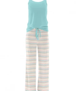 KICKEE PANTS SEASONAL Bamboo Lounge Collection CAMI & PRINT LOUNGE PANT PJ SET
