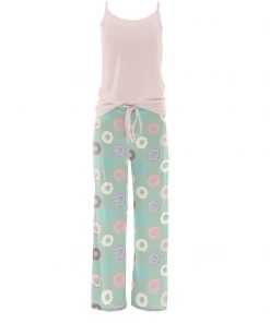 KICKEE PANTS SEASONAL Bamboo Lounge Collection CAMI & PRINT LOUNGE PANT PJ SET