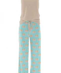 KICKEE PANTS SEASONAL Bamboo Lounge Collection CAMI & PRINT LOUNGE PANT PJ SET