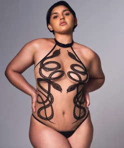 Thistle And Spire MEDUSA BODYSUIT BLACK Sleepwear Collection