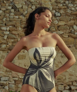 MAISONLEJABY PIVOINE BUSTIER SWIMSUIT