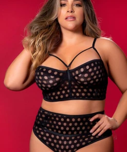 GRUPO ESPIRAL LLC DOT TWO PIECE SET BLACK