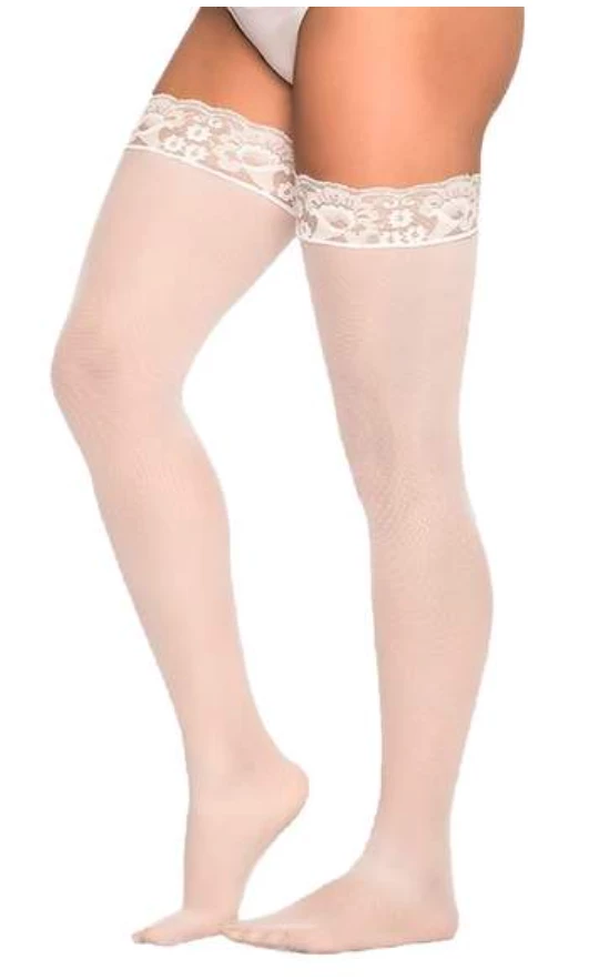 GRUPO ESPIRAL LLC Sexy Nightwear Collection MESH THIGH HIGH + WHITE 3 GRUPO ESPIRAL LLC Sexy Nightwear Collection MESH THIGH HIGH + WHITE