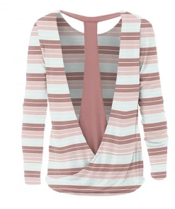 KICKEE PANTS SEASONAL WOMENS PRINT OPENBACK TOP ACTIVE