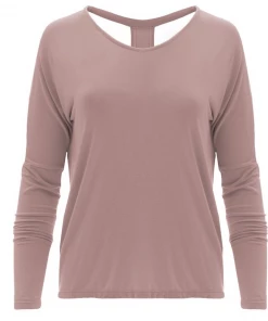 KICKEE PANTS SEASONAL WOMENS SOLID OPENBACK TOP ANTIQUE PINK