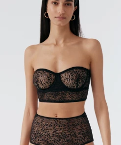 ELSE LINGERIE ACACIA HIGH CUT BRIEF BLACK Sexy Nightwear Collection