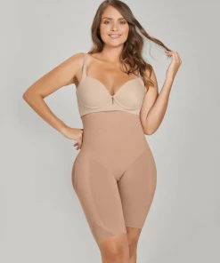 LEONISA Shapewear SEAMLESS HIGH WAISTED W/THIGH CO