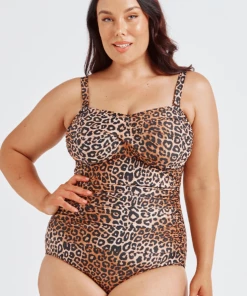 CAPRIOSCA SWIMWEAR Swimwear Collection LEOPARD BANDEAU ONE PIECE