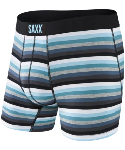 SAXX UNDERWEAR VIBE BOXER BRIEF GREY POP STRIPE Men's Underwear