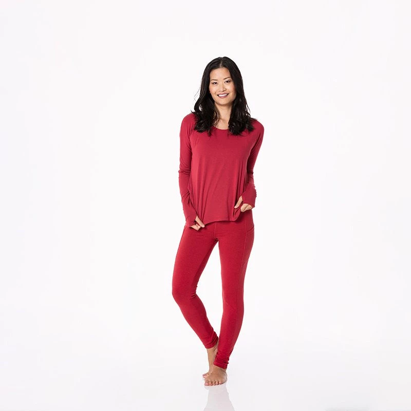 KICKEE PANTS SEASONAL Bamboo Lounge Collection OPEN BACK TOP BLACK & RED 10 KICKEE PANTS SEASONAL Bamboo Lounge Collection OPEN BACK TOP BLACK & RED