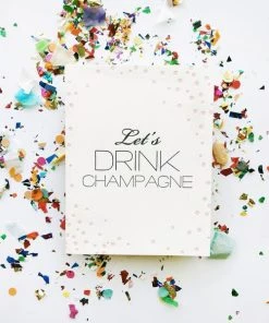 STEEL PETAL PRESS DRINK CHAMPANGNE CARD Gifts