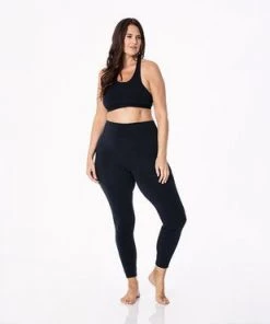 KICKEE PANTS SEASONAL LUXE STRETCH LEGGING W/POCKETS BLACK 3XL