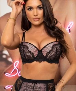 POUR MOI DARK ROMANCE BRA BLACK