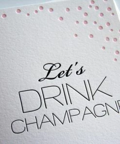 STEEL PETAL PRESS DRINK CHAMPANGNE CARD Gifts