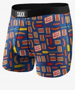 SAXX UNDERWEAR VIBE BOXER BRIEF BLUE HOT DOG Men's Underwear