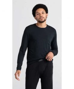 SAXX UNDERWEAR Men's Underwear SLEEPWALKER LS POCKET TEE