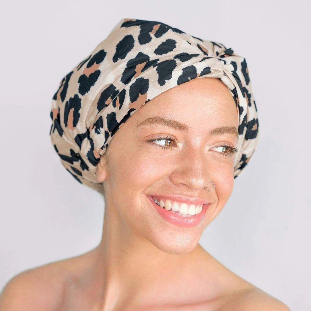 KIT SCH LUXE SHOWER CAP LEOPARD Final Clearance Sale 4 KIT SCH LUXE SHOWER CAP LEOPARD Final Clearance Sale