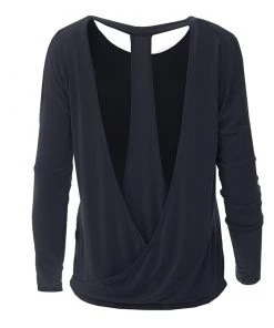 KICKEE PANTS SEASONAL OPEN BACK TOP BLACK 2XL Bamboo Lounge Collection