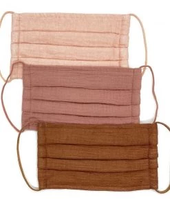 KIT SCH COTTON FACE MASK 3PC DUSTY ROSE Final Clearance Sale