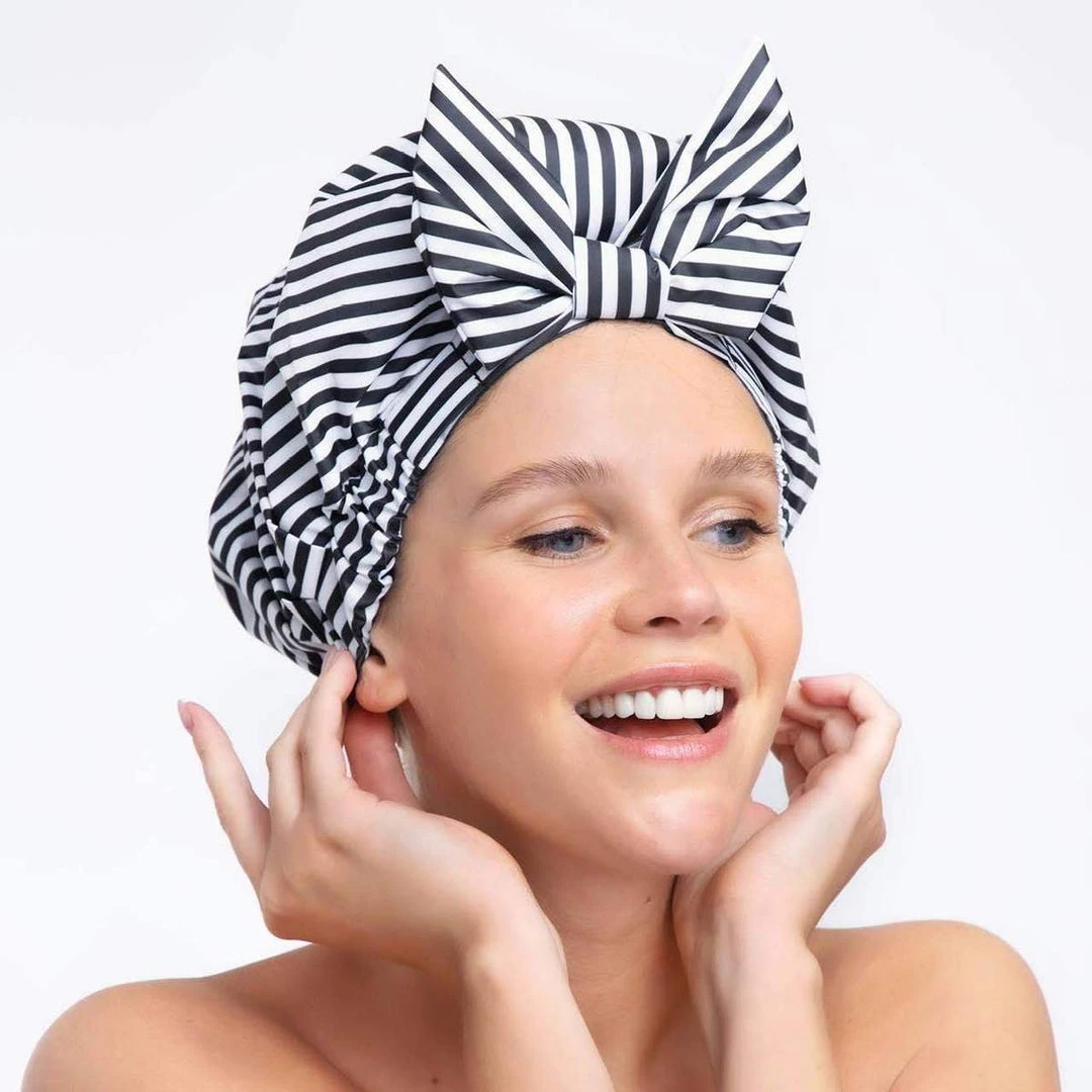 KIT SCH LUXE SHOWER CAP STRIPE Final Clearance Sale 4 KIT SCH LUXE SHOWER CAP STRIPE Final Clearance Sale
