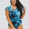 CAPRIOSCA SWIMWEAR ISLAND STORY FRILLZIP ONE PIECE Swimwear Collection