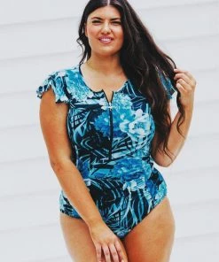 CAPRIOSCA SWIMWEAR ISLAND STORY FRILLZIP ONE PIECE Swimwear Collection