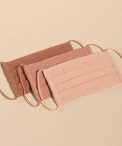 KIT SCH COTTON FACE MASK 3PC DUSTY ROSE Final Clearance Sale