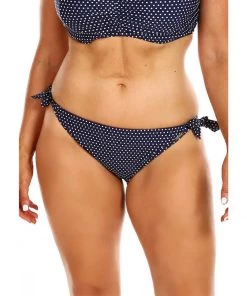 CAPRIOSCA SWIMWEAR NAVY WHITE DOTS TIE SIDE PANT