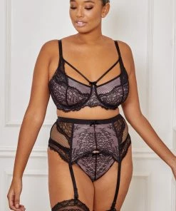 POUR MOI DARK ROMANCE U/W BRA BLACK/PINK