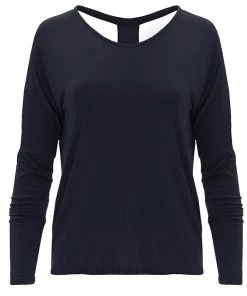 KICKEE PANTS SEASONAL Bamboo Lounge Collection OPEN BACK TOP BLACK 3XL