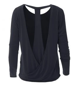 KICKEE PANTS SEASONAL Bamboo Lounge Collection OPEN BACK TOP BLACK 3XL