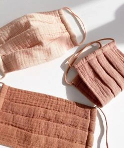 KIT SCH COTTON FACE MASK 3PC DUSTY ROSE Final Clearance Sale
