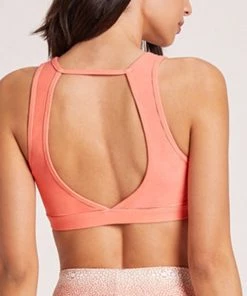 NIYAMA - SAPPHIRE SOL Athleisure ELIPSE BRA TOP CORAL