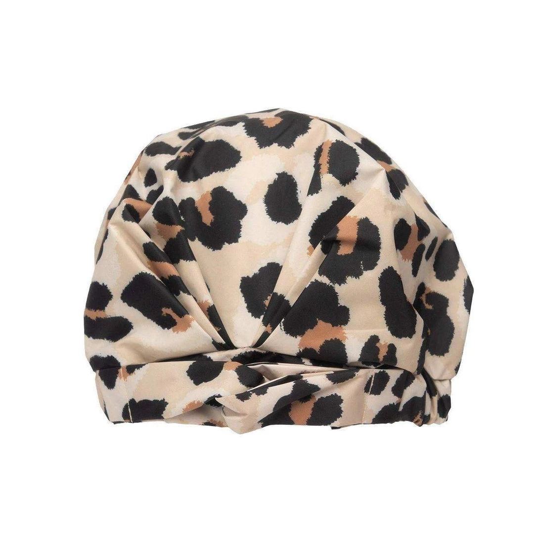 KIT SCH LUXE SHOWER CAP LEOPARD Final Clearance Sale 6 KIT SCH LUXE SHOWER CAP LEOPARD Final Clearance Sale
