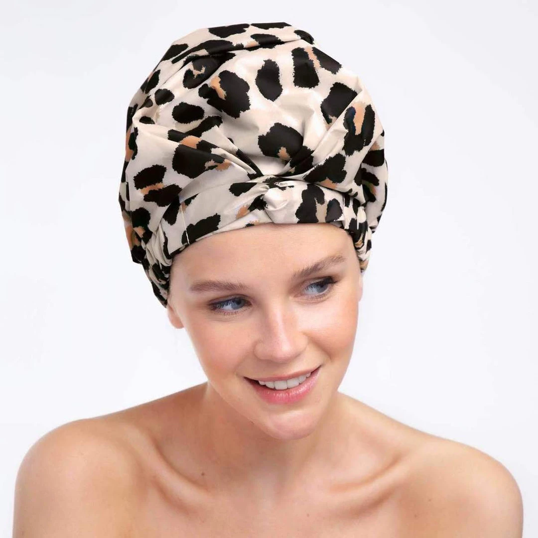 KIT SCH LUXE SHOWER CAP LEOPARD Final Clearance Sale 3 KIT SCH LUXE SHOWER CAP LEOPARD Final Clearance Sale