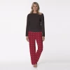 KICKEE PANTS SEASONAL WOMENS LOOSEY GOOSEY PJ CRIMSON PENGUINS Final Clearance Sale 2 KICKEE PANTS SEASONAL WOMENS LOOSEY GOOSEY PJ CRIMSON PENGUINS Final Clearance Sale