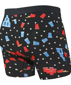 SAXX UNDERWEAR Men's Underwear VIBE BOXER BRIEF BLACK BEER CHAM