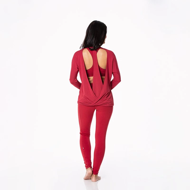 KICKEE PANTS SEASONAL Bamboo Lounge Collection OPEN BACK TOP BLACK & RED 9 KICKEE PANTS SEASONAL Bamboo Lounge Collection OPEN BACK TOP BLACK & RED