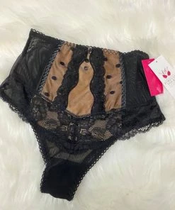 EWA MICHALAK HIGH WAIST BRIEF DOT GOLD