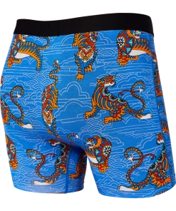 SAXX UNDERWEAR Men's Underwear VIBE BOXER BRIEF BLUE YEAR OF THE TIGER