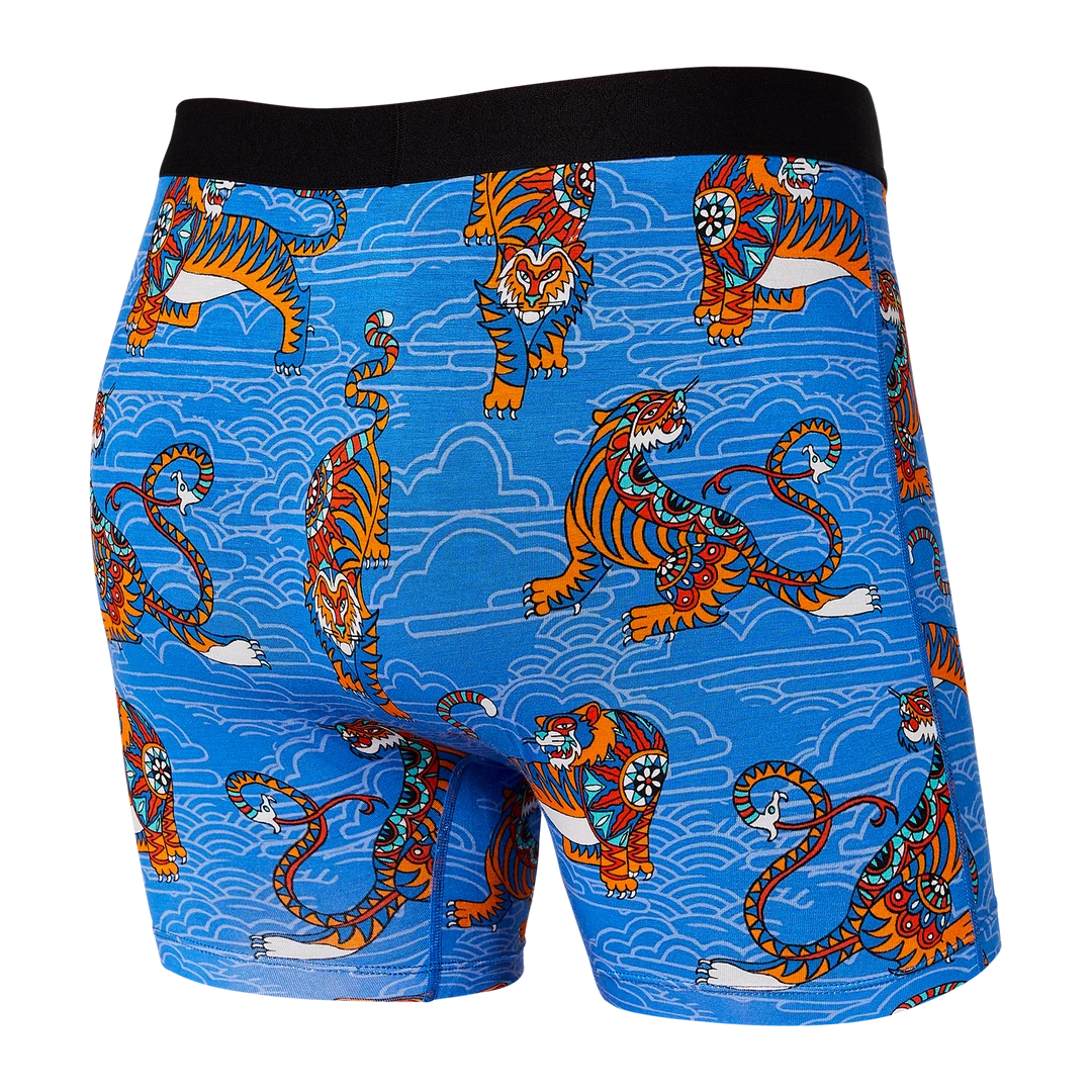 SAXX UNDERWEAR Men's Underwear VIBE BOXER BRIEF BLUE YEAR OF THE TIGER 4 SAXX UNDERWEAR Men's Underwear VIBE BOXER BRIEF BLUE YEAR OF THE TIGER