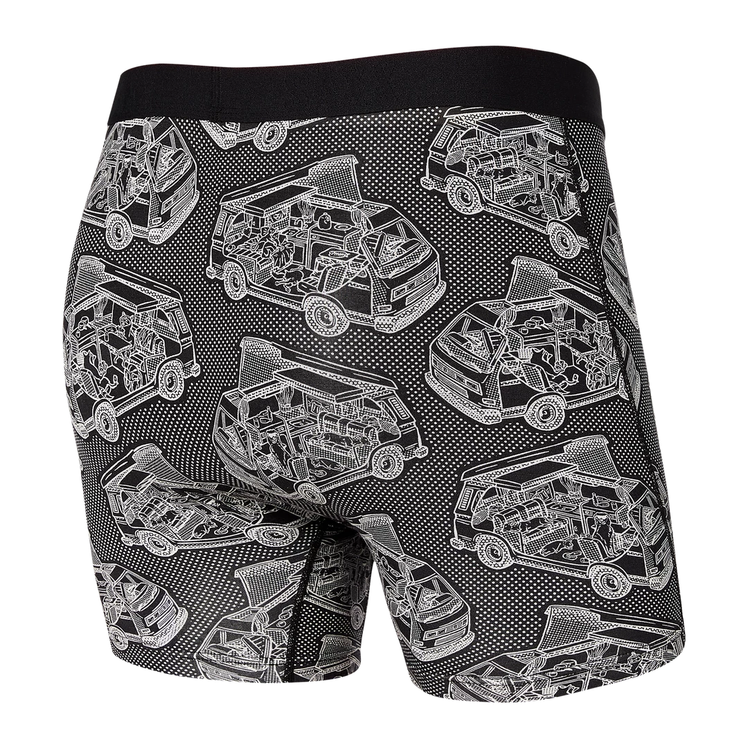 SAXX UNDERWEAR Men's Underwear VIBE BOXER BRIEF BLACK VAN LIFE 3 SAXX UNDERWEAR Men's Underwear VIBE BOXER BRIEF BLACK VAN LIFE