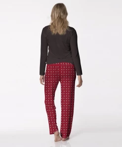 KICKEE PANTS SEASONAL WOMENS LOOSEY GOOSEY PJ CRIMSON PENGUINS Final Clearance Sale