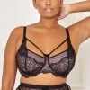 POUR MOI DARK ROMANCE U/W BRA BLACK/PINK