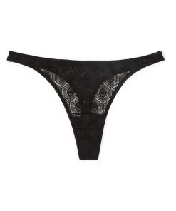 ELSE LINGERIE COBWEB THONG BLACK